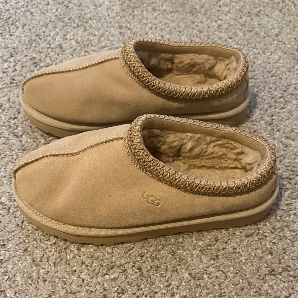 UGG Beige Suede Slip-On Shoes